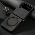 thumbnail image 1 of Dteck For Samsung Galaxy Z Flip4,Slim Shockproof Folding Magnetic Mag safe Artificial Leather Case Cover,Gray, 1 of 6