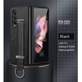 thumbnail image 1 of Dteck For Samsung Galaxy Z Fold4 5G Case with Hand Strap Holder, Shockproof Premium PU Leather Slim Flip Protective Case Adjustable Wristband Stand Ring Cover, black, 1 of 6