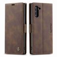 thumbnail image 1 of Dteck For Samsung Note 10 CaseMe Slim PU Leather Flip Magnet Case Cover Retro Style Frosted Lightweight Protective Shell Holster, coffee, 1 of 4