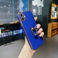 thumbnail image 1 of Dteck For iPhone 11,6.1 inch,Slim Plating Shockproof Love Heart Patterned Ring Stand Case Cover,Blue, 1 of 6