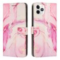 thumbnail image 1 of Dteck For iPhone 11 Pro,Shockproof Marble Patterned Wallet Kickstand Card Slot Flip Leather Case Cover,Rosegold, 1 of 5