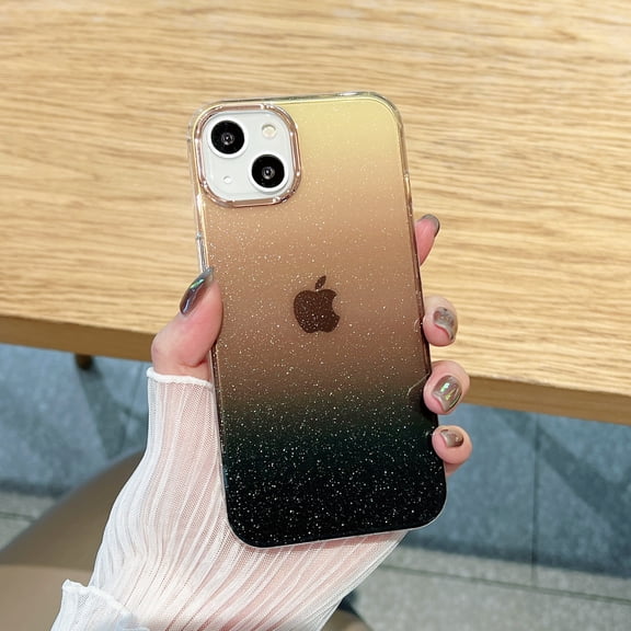 Dteck For iPhone 13 Mini 5.4 inch Case,Slim Shockproof Bling Glitter Gradient Phone Protector Cover,F