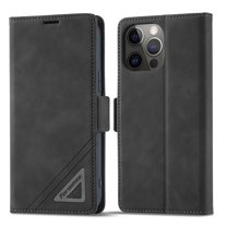 Dteck For iPhone 13 Pro Max 6.7 inch Card Case,Luxury Business PU Leather Shockproof Magnetic Flip Wallet Stand Slim Cover.For iPhone 13 Pro Max,Black