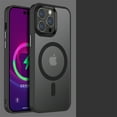 thumbnail image 1 of Dteck For iPhone 14 Pro Max,Shockproof Silicone Frame Slim Magnetic MagSafe Matte Case Cover,Black, 1 of 6