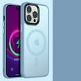 thumbnail image 1 of Dteck For iPhone 14 Pro Max,Shockproof Silicone Frame Slim Magnetic MagSafe Matte Case Cover,Blue, 1 of 6