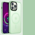 thumbnail image 1 of Dteck For iPhone 14 Pro Max,Shockproof Silicone Frame Slim Magnetic MagSafe Matte Case Cover,Matchagreen, 1 of 6