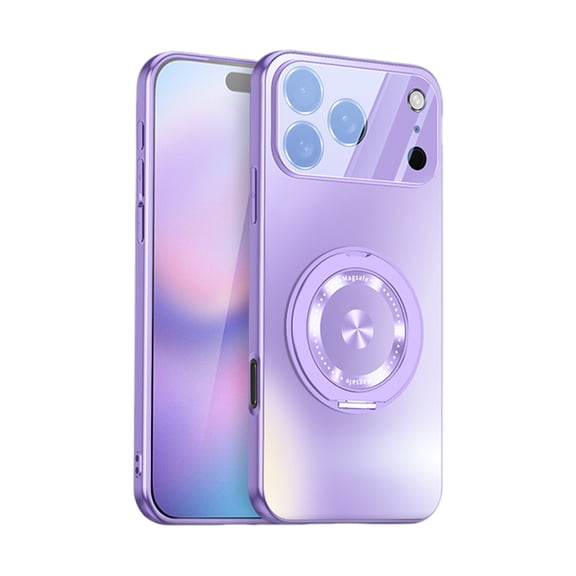 Dteck For iPhone Air (2025) Back Cover with Magnetic Rotate Kickstand, Shock-Absorbent PC+TPU Slim Lightweight Non-Slip Basic Protective Case, Purple