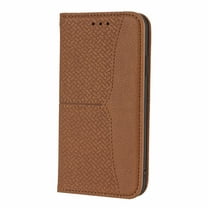 Dteck For iPhone XR 6.1 inch PU Leather Case,Luxury Flip Folio Card Slot Wallet Kickstand Magnetic Closure with Wrist Strap Protective Cover.For iPhone XR,Brown