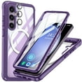 thumbnail image 1 of Dteck Full Body Case with Camera Lens Protector for Samsung Galaxy S24,Magnetic TPU Case Built-in Screen Protector Compatible with MagSafe Shockproof Cover,Purple, 1 of 5