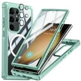 thumbnail image 1 of Dteck Full Body Case with Camera Lens Protector for Samsung Galaxy S24 Ultra,Magnetic TPU Case Built-in Screen Protector Compatible with MagSafe Shockproof Cover,Green, 1 of 6