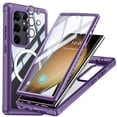 thumbnail image 1 of Dteck Full Body Case with Camera Lens Protector for Samsung Galaxy S24 Ultra,Magnetic TPU Case Built-in Screen Protector Compatible with MagSafe Shockproof Cover,Purple, 1 of 6