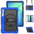 thumbnail image 1 of Dteck Full Body Case for Galaxy Tab S10 FE+ 13.1 inch 2025 ( SM-X620/X626 ), Heavy Duty Case Built-in with Screen Protector 360° Rotating Stand Cover with Hand/Shoulder Strap,Blue, 1 of 7