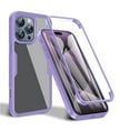 thumbnail image 1 of Dteck Full Body Protection Case for iPhone 16 Pro Max,Slim Transparent Case Built-in Screen Protector Shockproof TPU + PC Back Cover for iPhone 16 Pro Max,Purple, 1 of 7