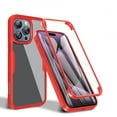 thumbnail image 1 of Dteck Full Body Protection Case for iPhone 16 Pro Max,Slim Transparent Case Built-in Screen Protector Shockproof TPU + PC Back Cover for iPhone 16 Pro Max,Red, 1 of 7