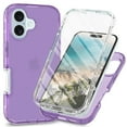 thumbnail image 1 of Dteck Full Boldy Protection Case for iPhone 16 Plus,Shockproof TPU+PC Case Built-in Screen Protector Cover for iPhone 16 Plus,Purple, 1 of 5