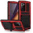 thumbnail image 1 of Dteck Full Protective Shockproof Case For Samsung Galaxy Note 20 Ultra (6.9 inches),Hybrid Rubber Metal Kickstand Tempered Glass Screen Protector Note 20 Ultra 5G Hard Cover,Red, 1 of 7