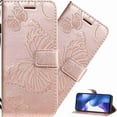 thumbnail image 1 of Dteck Galaxy A13 5G Case, Samsung A13 5G Wallet Case PU Leather Elegant Embossed Magnetic Cover with Flip Kickstand Card Holder Cover for Samsung Galaxy A13 5G Big Butterfly, Rosegold, 1 of 4
