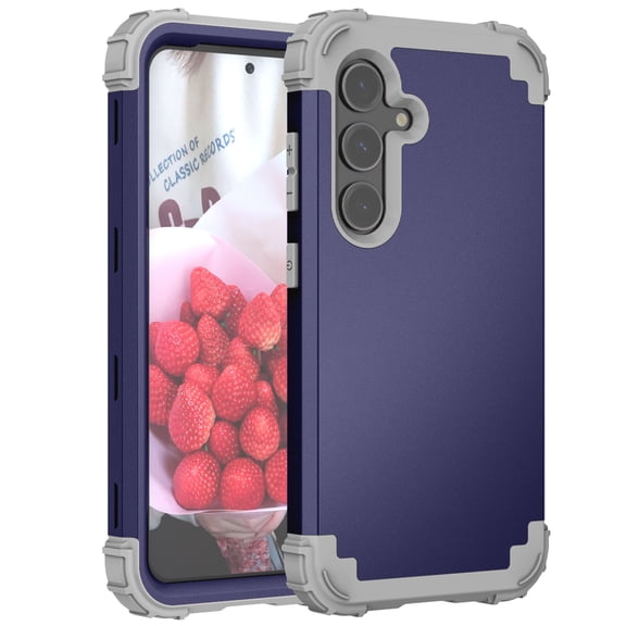 Dteck for Galaxy A15 Case, Heavy Duty Shockproof Protection Soft Silicone Rubber+Hard Plastic Bumper Hybrid Protective Case for Samsung Galaxy A15 5G (6.5") 2023,Blue