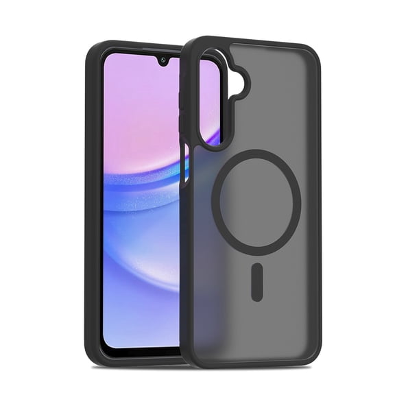 Dteck for Galaxy A16 5G Phone Case, Magnetic for Samsung Galaxy A16 5G Case Compatible with MagSafe, Slim Translucent Frosted Back Shockproof Bumper Cover for Samsung A16 5G,Black