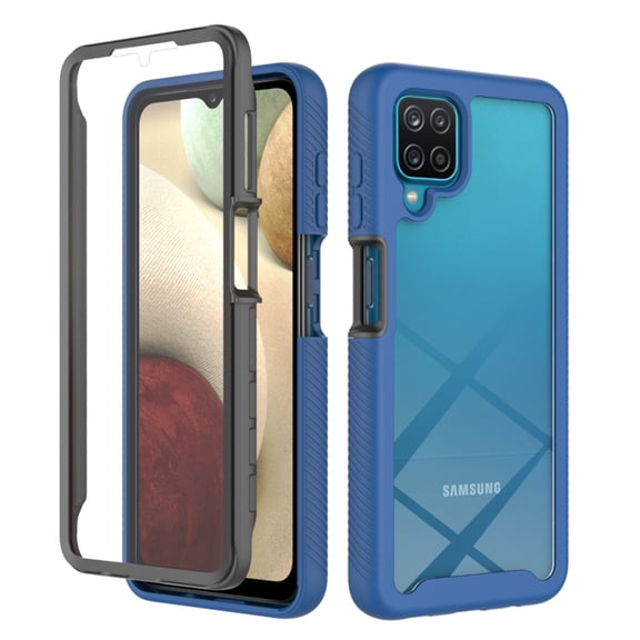 Dteck for Galaxy A22 5G Case, Boost Mobile Celero 5G Cover, Heavy Duty Hybrid Shockproof Drop Proof Full Body Protective Case with Built-in Screen Protector for Samsung Galaxy A22 5G,Darkblue
