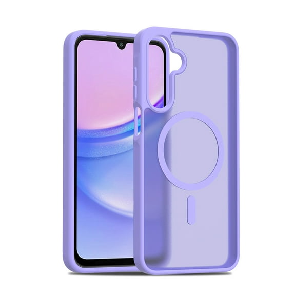 Dteck for Galaxy A26 5G Phone Case, Magnetic for Samsung Galaxy A26 5G Case Compatible with MagSafe, Slim Translucent Frosted Back Shockproof Bumper Cover for Samsung A26 5G,Purple
