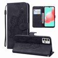 thumbnail image 1 of Dteck Galaxy A32 5G Wallet Case, [Butterfly & Flower Embossed] PU Leather Wallet Case Flip Protective Phone Cover with Card Slots and Kickstand for Samsung Galaxy A32 5G, Black, 1 of 5