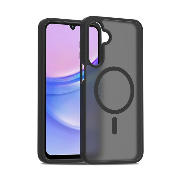 Dteck for Galaxy A36 5G Phone Case, Magnetic for Samsung Galaxy A36 5G Case Compatible with MagSafe, Slim Translucent Frosted Back Shockproof Bumper Cover for Samsung A36 5G,Black