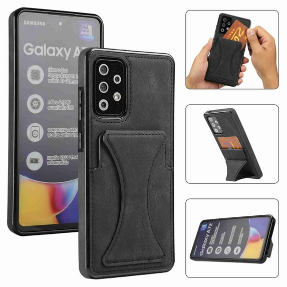 Dteck Galaxy A52 5G Case Card Holder Wallet Shockproof Protective Cover with Card Slot and Slim Purse Leather Case for Samsung A52 5G (Black)