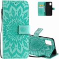 thumbnail image 1 of Dteck Galaxy A71 4G Case Full Stylish Embossing Wallet Credit Cards Slot with Stand for PU Leather Shockproof Flip Magnetic Case for Samsung Galaxy A71 Sunflower, green, 1 of 1