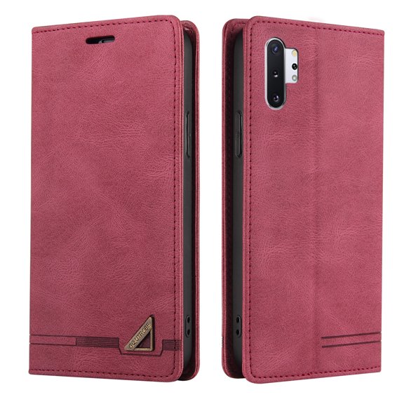 Dteck Galaxy Note 10+ Case, Note 10+ 5G Case Wallet, RFID Blocking Premium PU Leather Folio Flip Stand Cards Slots Shockproof Drop Protective Case Cover for Samsung Galaxy Note 10+ Plus - Red