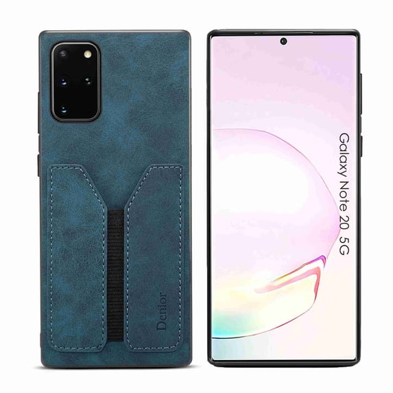 Dteck Galaxy Note 20 Ultra 5G Slim Case Retro Vintage PU Leather Back Protective Cover Card Holder For Samsung Galaxy Note 20 Ultra, Blue