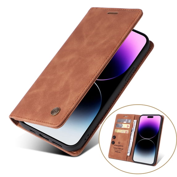 Dteck for Galaxy Note20 Ultra Case, Premium Soft PU Leather Cover TPU Bumper with Card Holder Kickstand Magnetic Adsorption Flip Wallet Case for Samsung Galaxy Note 20 Ultra,Brown