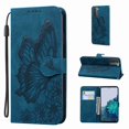 thumbnail image 1 of Dteck Galaxy S21 Plus Wallet Case, [Butterfly & Flower Embossed] PU Leather Wallet Case Flip Protective Phone Cover with Card Slots and Kickstand for Samsung Galaxy S21 Plus, Blue, 1 of 4