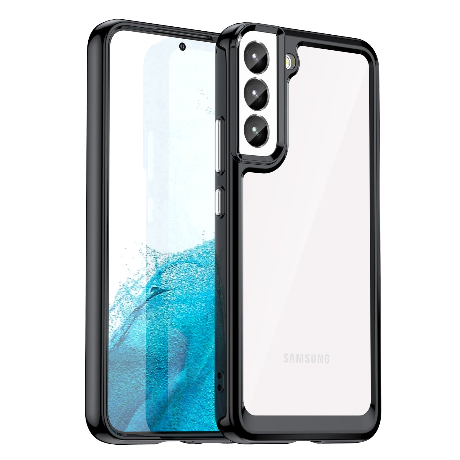 Dteck Galaxy S22 Plus Case Clear, Shockproof Bumper Protective Cell Phone  Back Cover for Samsung S22+ 5G Transparent TPU and Rubber 4 Corners Slim  Fit ...