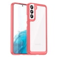 thumbnail image 1 of Dteck Galaxy S22 Plus Case Clear, Shockproof Bumper Protective Cell Phone Back Cover for Samsung S22+ 5G Transparent TPU and Rubber 4 Corners Slim Fit Flexible Skin for Men Women, Red, 1 of 9
