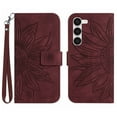 thumbnail image 1 of Dteck for Galaxy S23 FE Phone Case Wallet with Credit Card Slots Holder, Women Embossed PU Leather Flip Folio Protective Case with Wrist Strap for Samsung Galaxy S23 FE 5G,Winered, 1 of 8