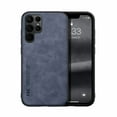 thumbnail image 1 of Dteck for Galaxy S23 Ultra Leather Case, Thin Flexible Soft Grip Luxury Vgean PU Leather Slim Fit Cover for Men, Durable Anti-Scratch Full Phone Cases for Samsung S23 Ultra 5G 6.8" (2023), Blue, 1 of 8