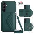 thumbnail image 1 of Dteck for Galaxy S23 Wallet Case with Shoulder Strap, Premium PU Leather RFID Blocking Card Slots Kickstand, Magnetic Clasp and Durable Shockproof Cover for Samsung Galaxy S23 5G,Green, 1 of 7