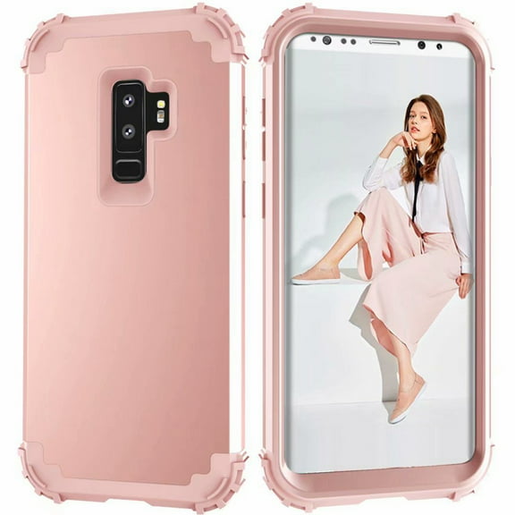 Dteck Galaxy S9 Case, Dteck Heavy Dual Layer Rugged Shockproof Case Hard PC Protective Back Cover For Samsung Galaxy S9, Rosegold