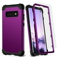 thumbnail image 1 of Dteck Galaxy S9 Plus Case with Tempered Glass Screen Protector, Dteck Heavy Dual Layer Full Body Protection Rugged Shockproof Case Hard PC Protective Back Cover For Samsung Galaxy S9+,Deep Green, 1 of 11