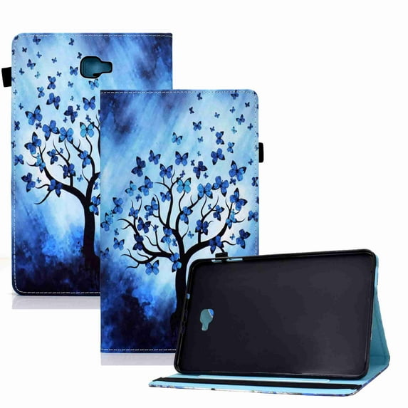 Dteck Galaxy Tab A 10.1 2016 Case PU Leather Wallet Auto Sleep/Wake Magnetic Slim Fit Folio Shock Absorption Case Cover for Samsung Galaxy Tab A 10.1(SM-T580/T585), Butterfly Tree