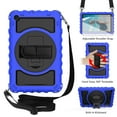 thumbnail image 1 of Dteck Galaxy Tab A 10.1 2019 Case with Screen Protector, 360° Rotatable Kickstand with Hand Strap Shoulder Strap 3 in 1 Shockproof Case for Samsung Galaxy Tab A 10.1 2019 SM-T510 T515, Blue, 1 of 7