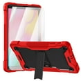 thumbnail image 1 of Dteck Galaxy Tab A 10.1 2019 Case with Screen Protector, Heavy 3 IN 1 Rugged Shockproof Case Kickstand Protective Cover for Samsung Galaxy Tab A 10.1 2019 release SM-T510 T515, Red, 1 of 9