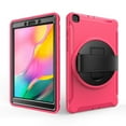 thumbnail image 1 of Dteck Galaxy Tab A 8.0 2019 Case, Heavy Duty 360 Degree Rotating Kickstand Full-Body Impact Resistant Cover with Hand Strap For Samsung Galaxy Tab A 8.0 Inch 2019 (SM-T290 /SM-T295), Pink, 1 of 11