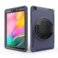 thumbnail image 1 of Dteck Galaxy Tab A 8.0 2019 Case, Heavy Duty 360 Degree Rotating Kickstand Full-Body Impact Resistant Cover with Hand Strap For Samsung Galaxy Tab A 8.0 Inch 2019 (SM-T290 /SM-T295), Deep Blue, 1 of 11