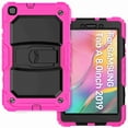 thumbnail image 1 of Dteck Galaxy Tab A 8.0 2019 Case T290 T295, Rugged Heavy Duty Shockproof Kickstand Protective Cover for Galaxy Tab A 8.0 Inch 2019 Without S Pen Model SM-T290 (Wi-Fi) SM-T295 (LTE), Rose, 1 of 9