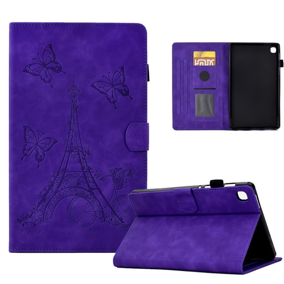Dteck Galaxy Tab A 8.0 Inch 2019 (SM-T290/SM-T295), PU Leather Folio Stand Wallet Case Cover with Pen Holder for Samsung Galaxy Tab A 8.0 2019 Release,Purple