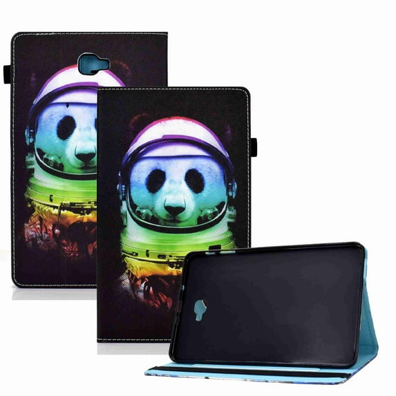 Dteck Galaxy Tab A 10.1 2016 Case PU Leather Wallet Auto Sleep/Wake Magnetic Slim Fit Folio Shock Absorption Case Cover for Samsung Galaxy Tab A 10.1(SM-T580/T585), Cool Panda