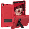 thumbnail image 1 of Dteck Galaxy Tab A 10.1 2019 Case, Dual Layer Hybrid Rugged Shockproof Case Kickstand Hard Protective Cover for Samsung Galaxy Tab A 10.1 inch 2019 Model SM-T510/T515, Red, 1 of 7