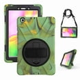 thumbnail image 1 of Dteck Galaxy Tab A 8.0 Case 2019 T290 T295(without S Pen),[Rotating Hand Strap] Three Layer Rugged Shockproof Kids Friendly Case with Kickstand and Shoulder Strap, Armygreen, 1 of 9